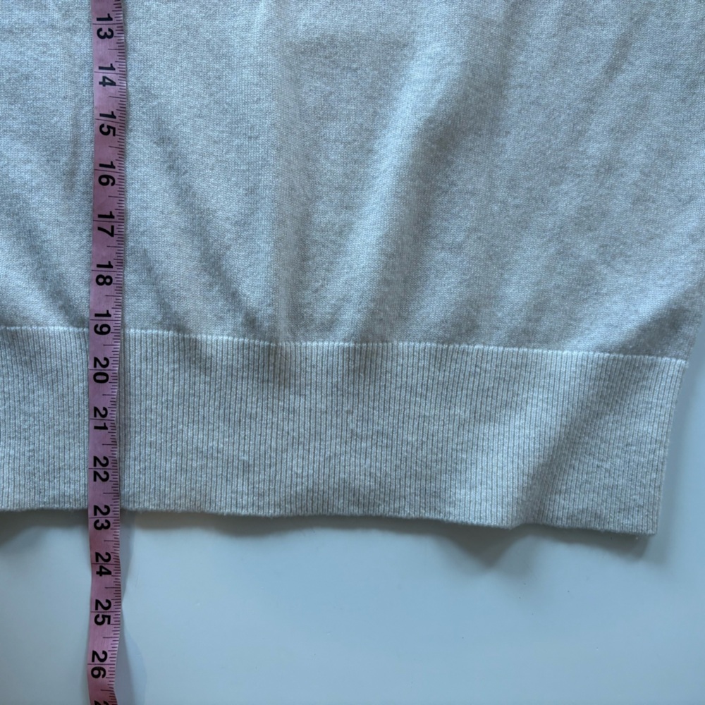 Vince. || Wool Cashmere Sweatshirt Raglan Crewneck Oatmeal Cream Beige Small - Picture 7 of 8